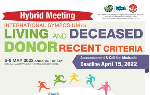 5-6 may tarixlərində Ankarada keçiriləcək Beynəlxalq “Living and Deceased Donor Recent Criteria” Simpoziuma Medservis özəl tibb mərkəzindən İsmayılov H.İ. tərəfindən "Retrospective analysis of COVID-19 in kidney transplant recipients in Azerbaijan